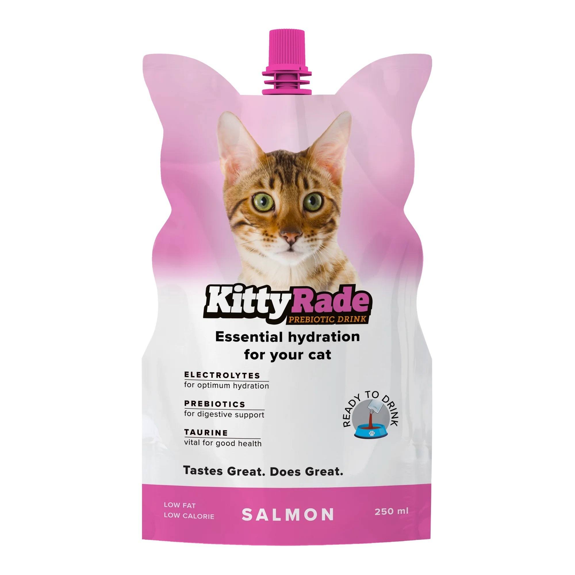 Băutură prebiotică cu somon pentru pisici KittyRade - 250ml