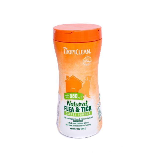 Pudră naturală - adjuvant în combaterea căpuşelor şi puricilor TROPICLEAN FLEA & TICK